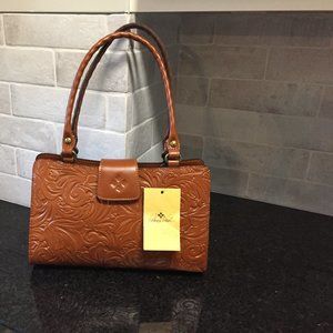 Patricia Nash Rienzo Satchel tooled leather purse NEW NWT
